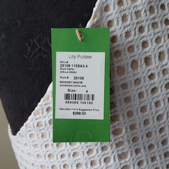 Lilly Pulitzer Adella Dress NWT Exotic Lace eyelet size 4 dress new with tags - Picture 7 of 11